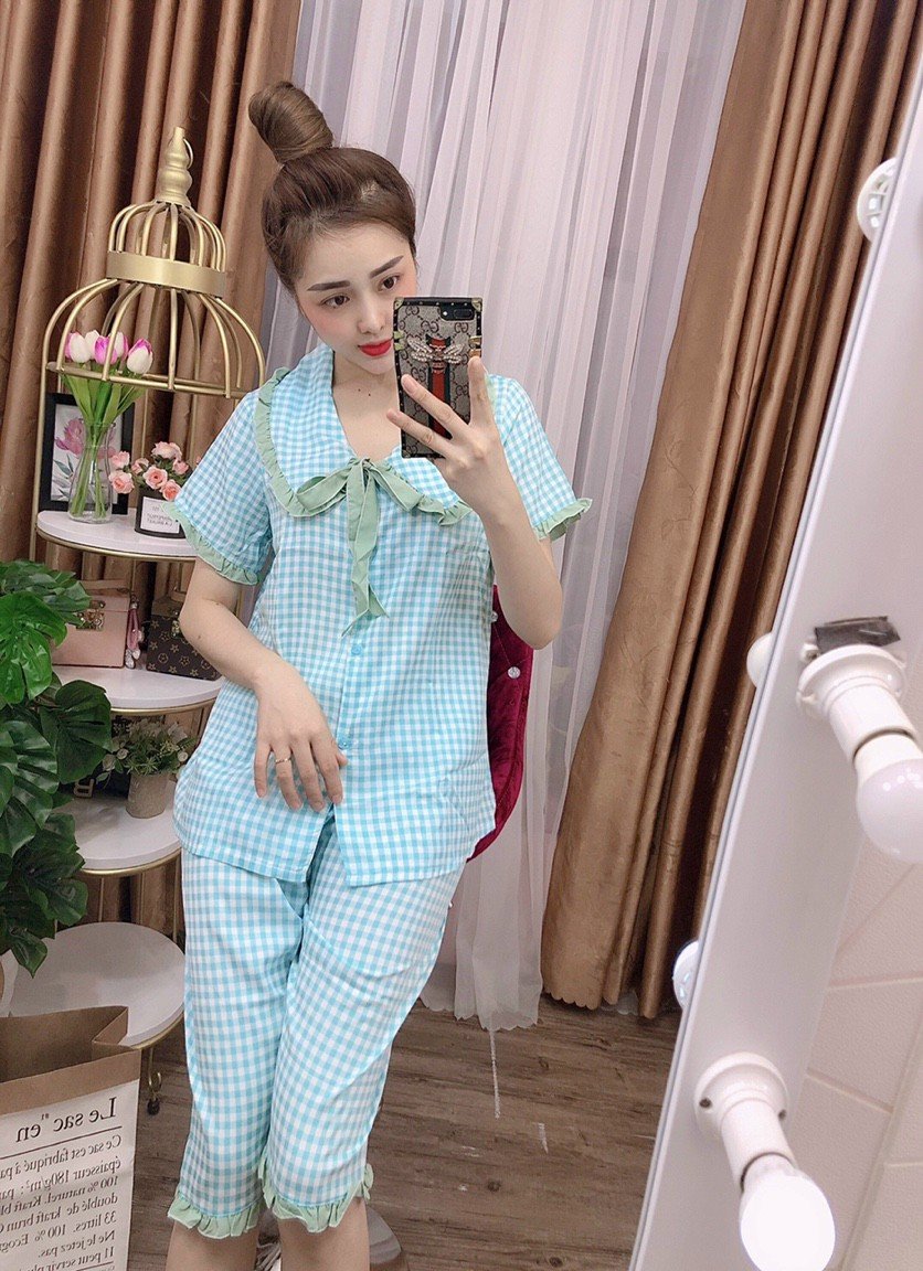 Set Bộ Đồ Ngủ Mặc Nhà Chất Lụa Mềm Mịn Thời Trang. TP