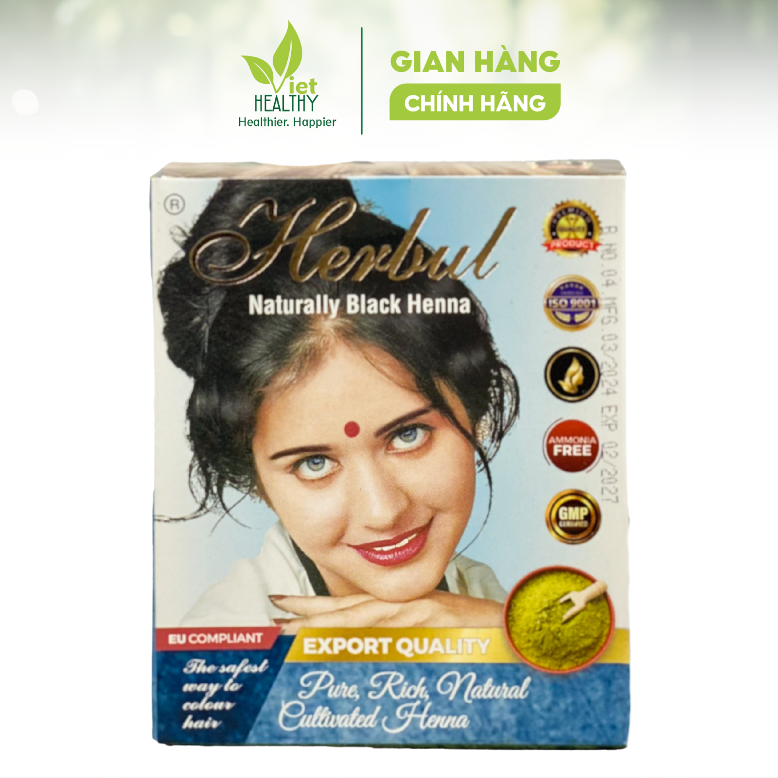 Bột nhuộm tóc thảo dược Henna - Đen 60g