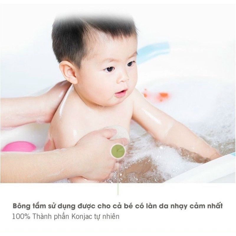 Bông tắm hữu cơ Hàn Quốc murmur siêu mềm cho bé