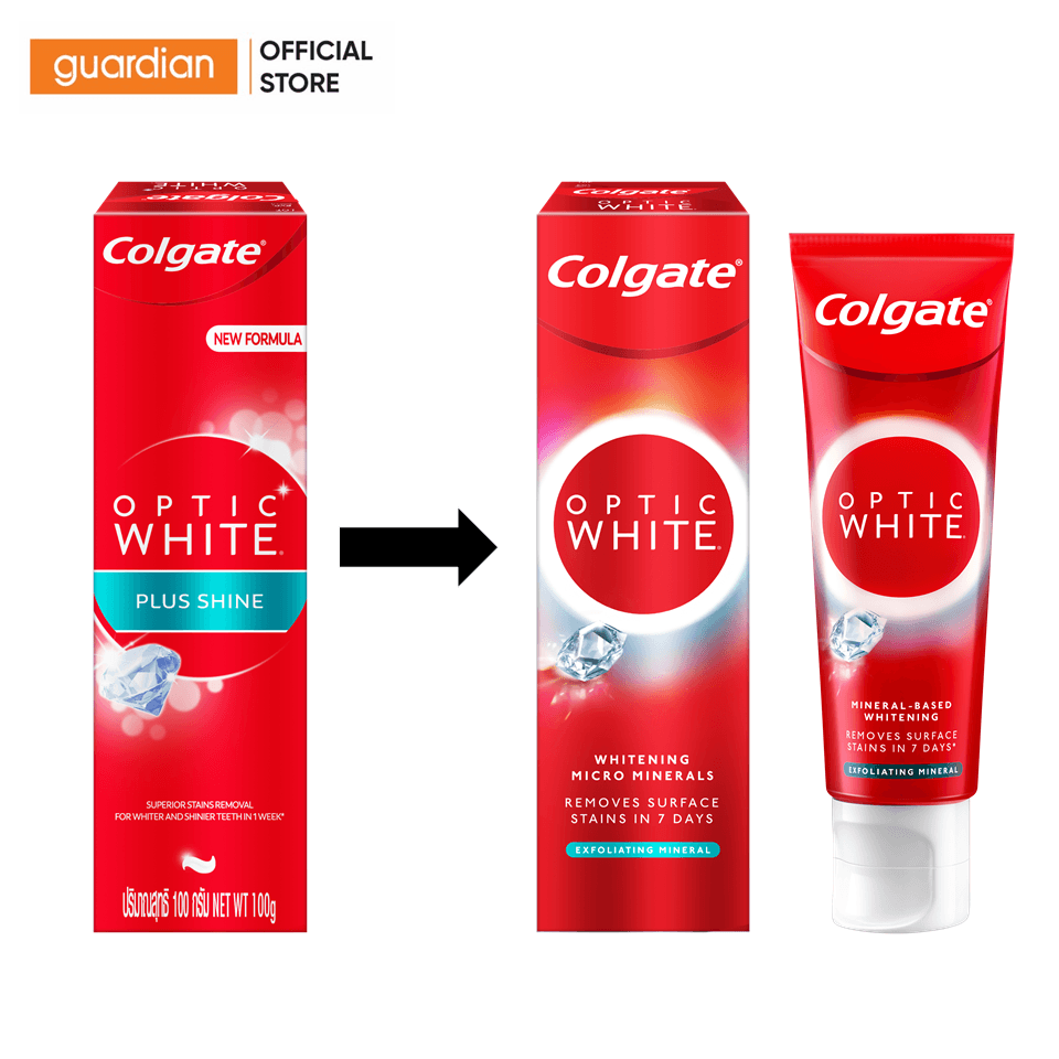 Kem Đánh Răng Colgate Optic White Plus Shine Hỗ Trợ Làm Trắng Sáng Răng 100G