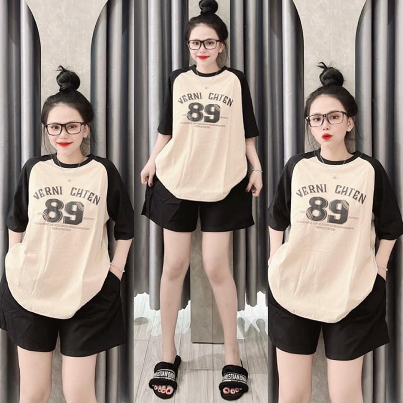 Set bộ đùi raplang chất cotton su - 89
