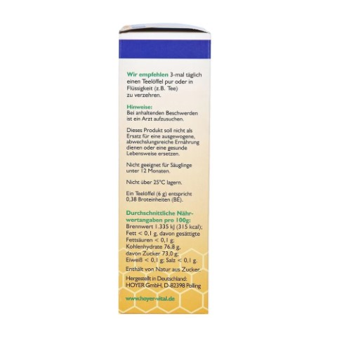 Hoyer Organic fennel + Thyme Honey Syrup 250ml
