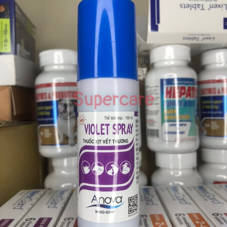 [Hoàn tiền 10%] [CÓ HỎA TỐC] Sát Trùng Vết Thương Violet Spray 100ml