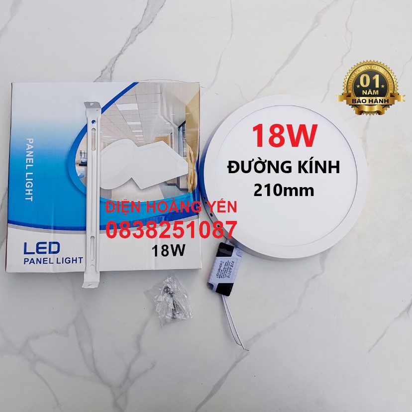 ĐÈN LED ỐP TRẦN NỔI TRÒN 18W SIZE 8 INCH