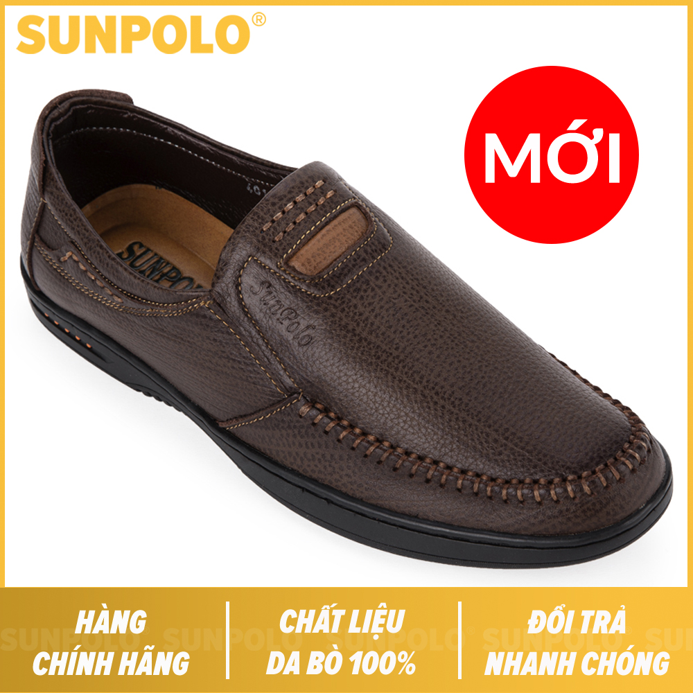 men leather shoes rubber sole LS2098 (brown)