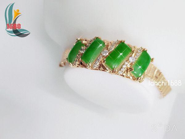LẮC TAY ĐÍNH ĐÁ CẨM THẠCH MẠ VÀNG 18K