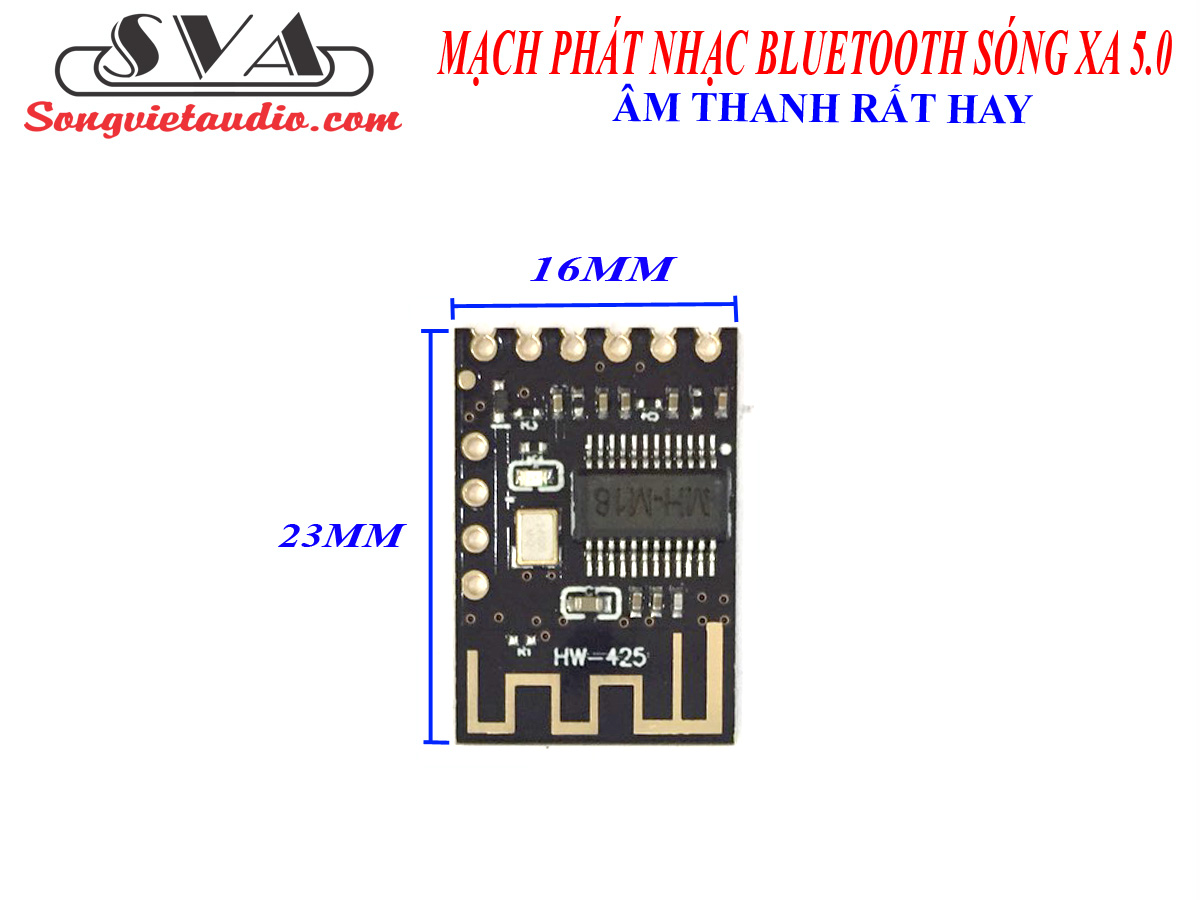 MẠCH PHÁT NHẠC BLUETOOTH 5.0 (ĐEN) - M18 - 1 MẠCH