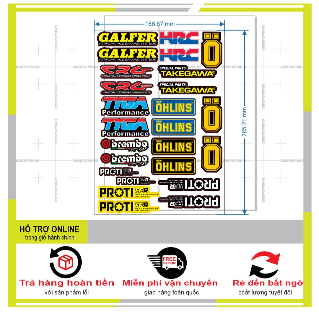 25 LOGO STICKER TRANG TRÍ XE MÁY 05  { PHỤNG DECAL }