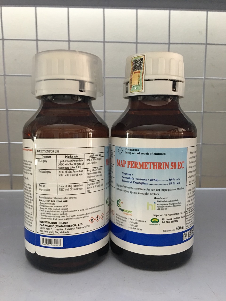 Thuốc diệt muỗi Map Permethrin 50EC chai 500ml