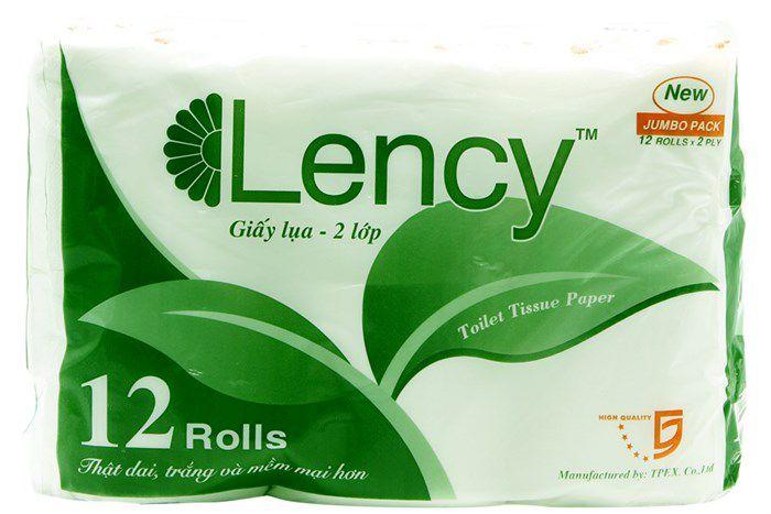 Giấy vệ sinh Lency 12 cuộn 2 lớp