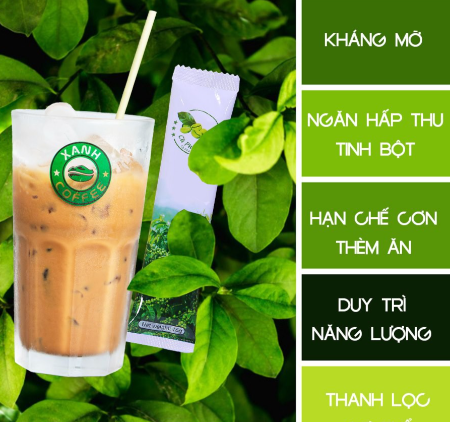 Cà Phê Xanh Giảm Cân  - Thiên Nhiên Việt [ hộp 10 gói ]
