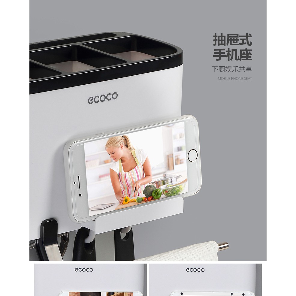 Hộp Cắm Đũa Thìa Và Đồ Dùng Làm Bếp Đa Năng Ecoco 1801