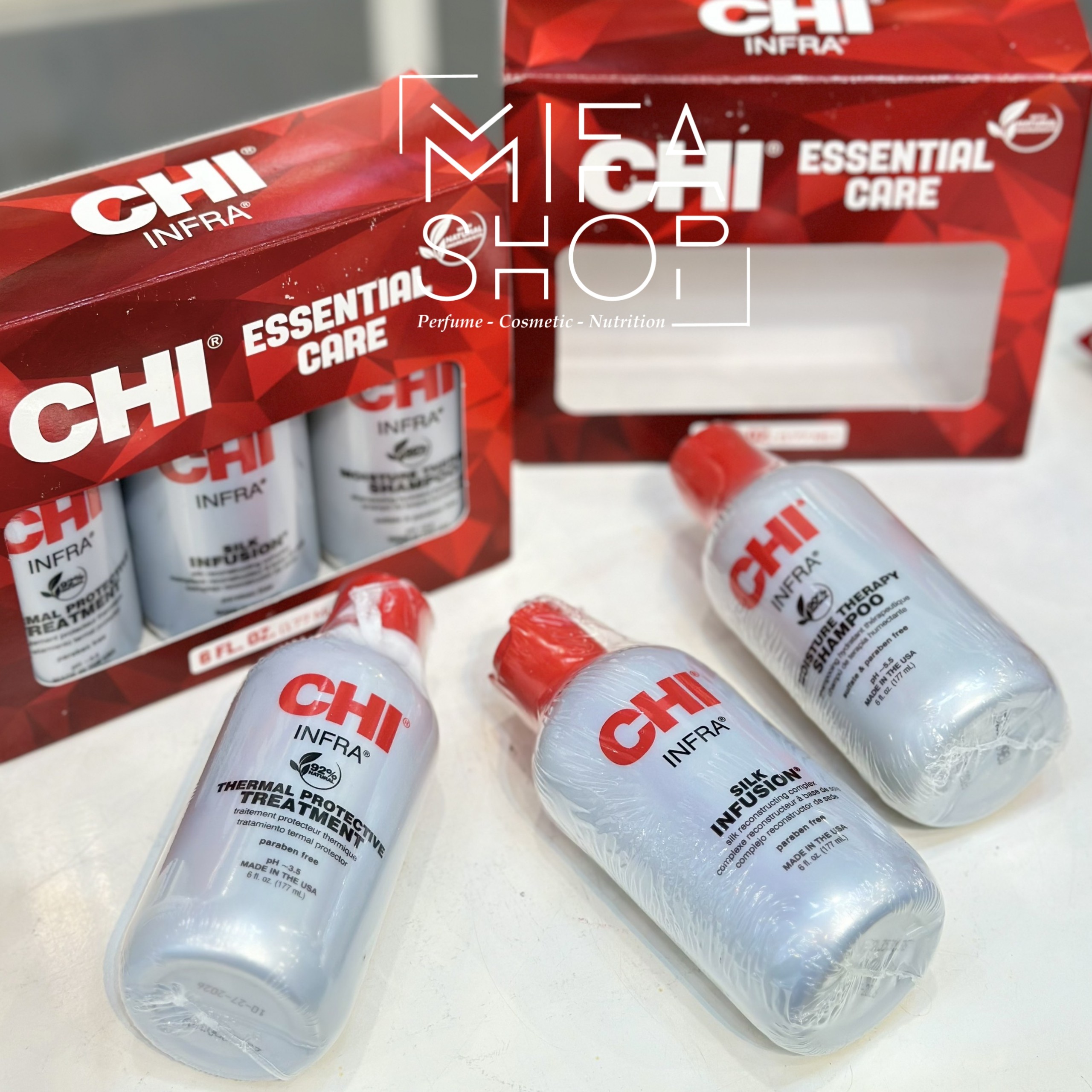 Bộ Dầu Gội, Xả Và Dưỡng Tóc CHI Essential Care 177ml