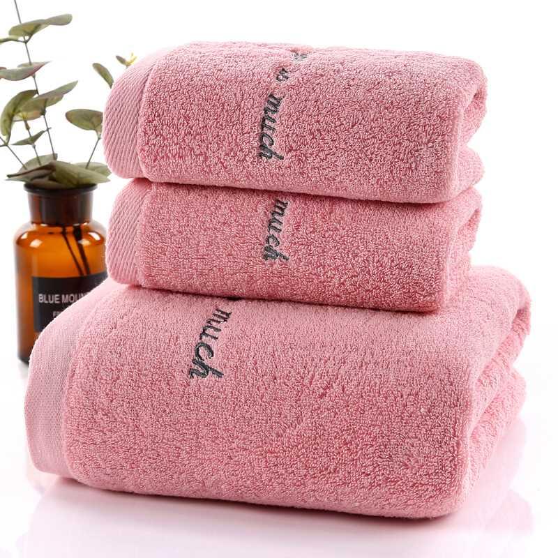 Set 2 Khăn tắm dày 34x75+70x140,siêu thấm chất liệu 100 cotton 120g+450g 130