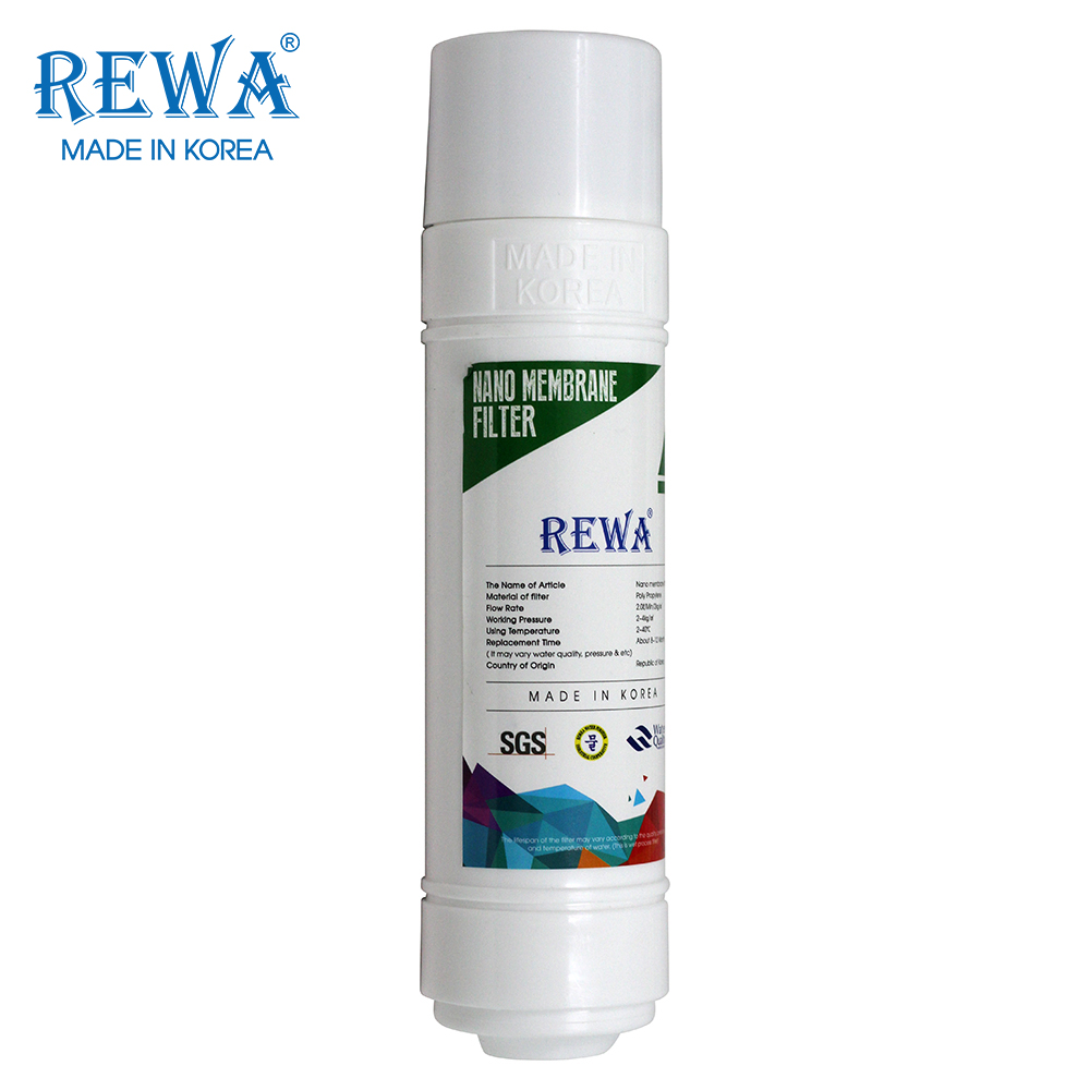 Bộ 4 lõi NANO REWA 9 inch (Sediment, Pre Carbon, Nano, Post Carbon) Hàng Chính Hãng