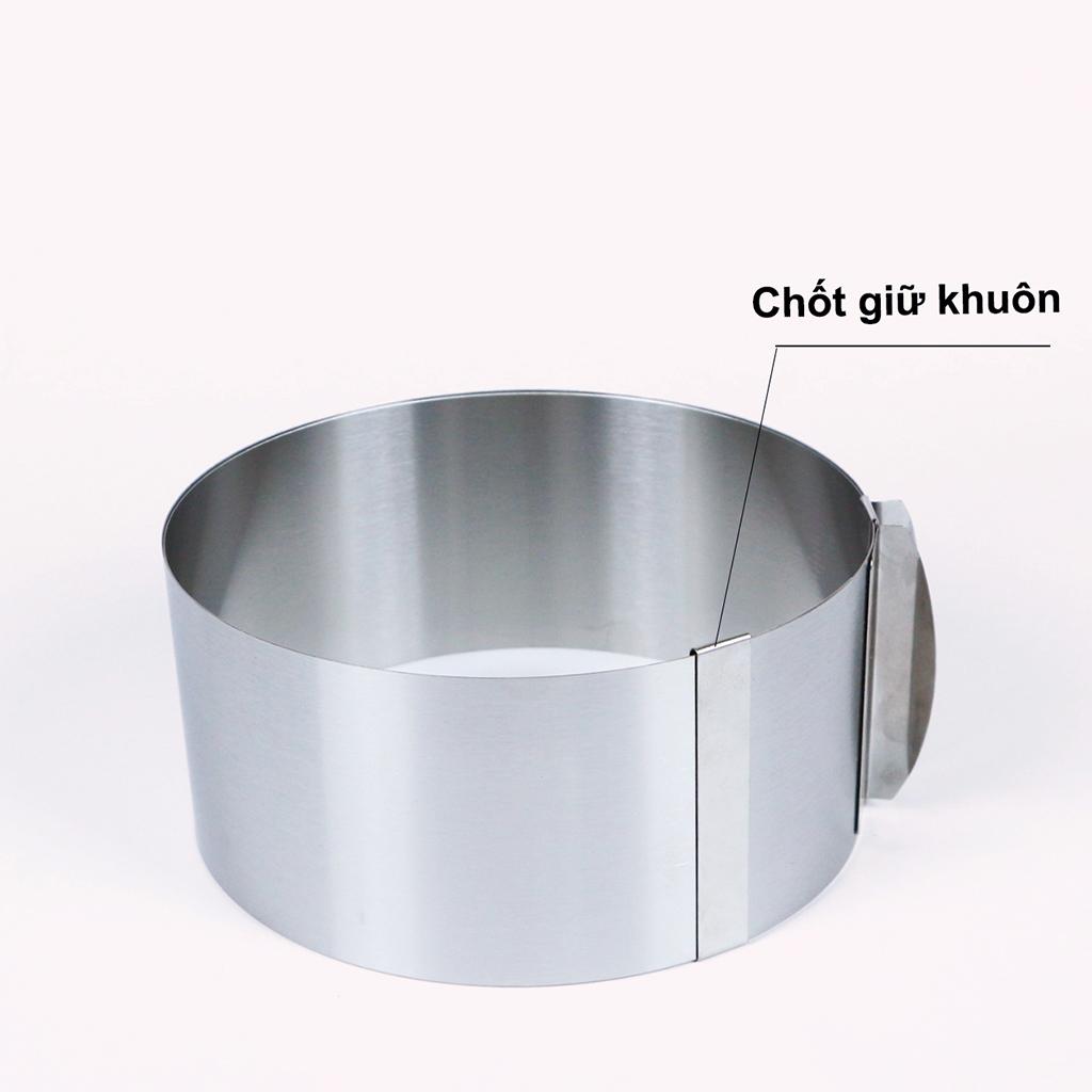 Khuôn ring mousse tròn có thể thay đổi kích thước 16 - 30cm