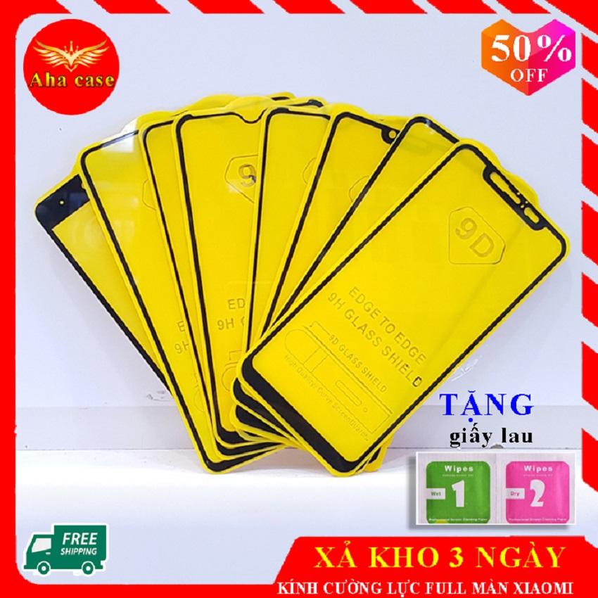 Kính cường lực Xiaomi redmi note 5, note 5 pro, note 7, note 7 pro, note 8, note 8 pro, Xiaomi redmi 6, redmi 6a, mi 8, mi 8 pro, mi 8 lite, mi 9, mi 9t, mi 9 se,   Xiaomi redmi 7, redmi 8, redmi k20, redmi k20 pro +[ TẶNG KÈM GIẤY LAU , Aha Case