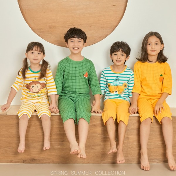 Nơi bán Đồ bộ quần áo thun cotton cho bé trai, bé gái mùa hè Unifriend U21-02. Size trẻ em 3, 5, 6, 7, 8, 10 tuổi