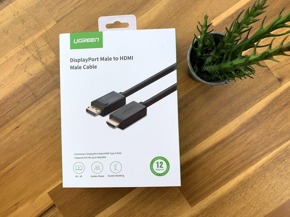 Cáp Displayport To HDMI 2M Ugreen 10202 Cao cấp