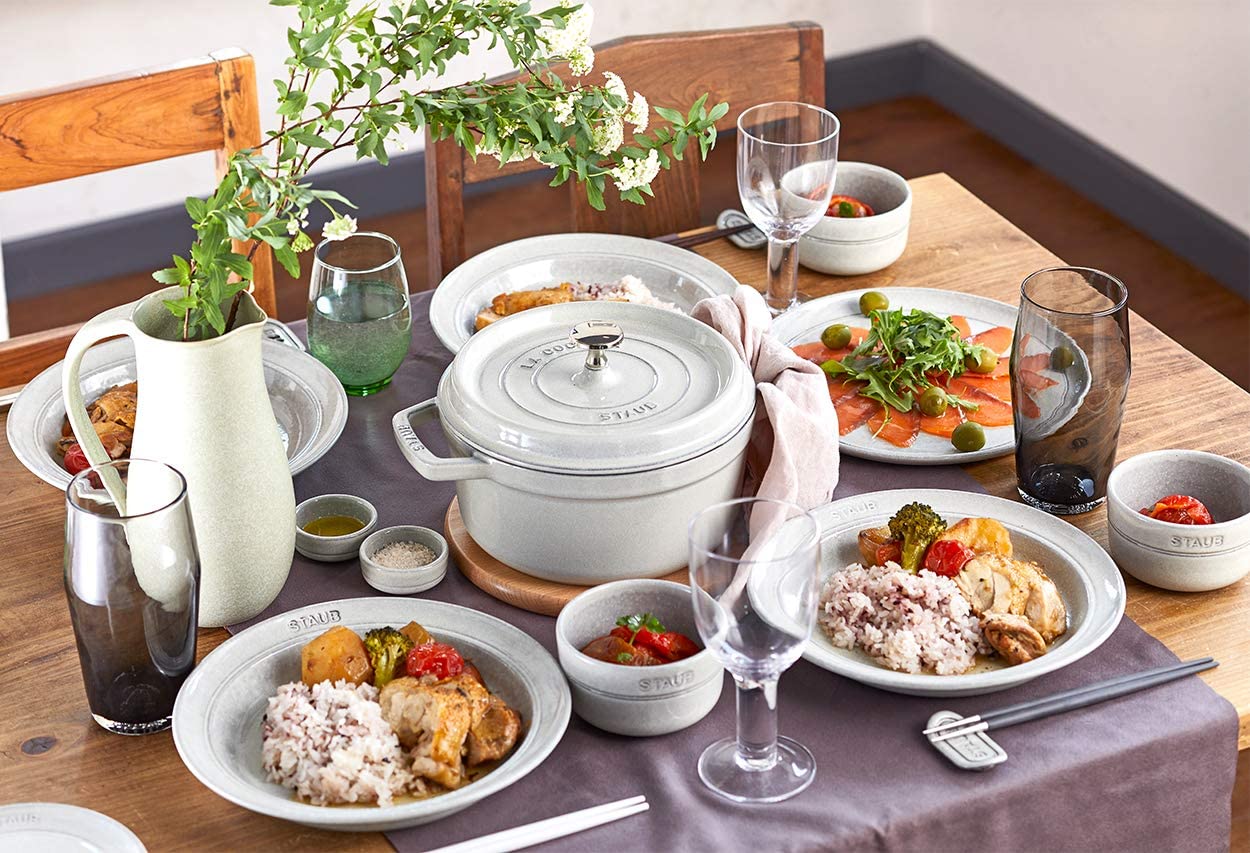 [Trả góp 0%] Nồi gang STAUB WHITE TRUFFLE 24 CM