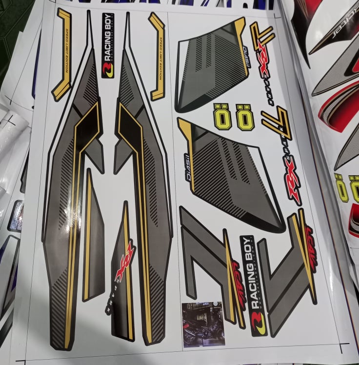 Tem rời ex 2010 xam chỉ vàng xe đen