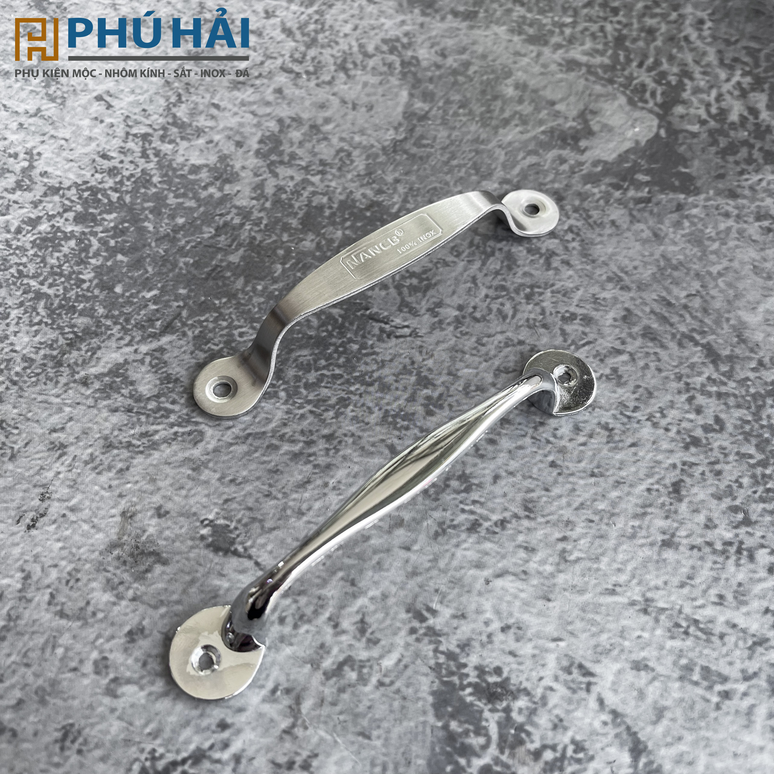 Tay nắm tủ cửa nhôm 96mm