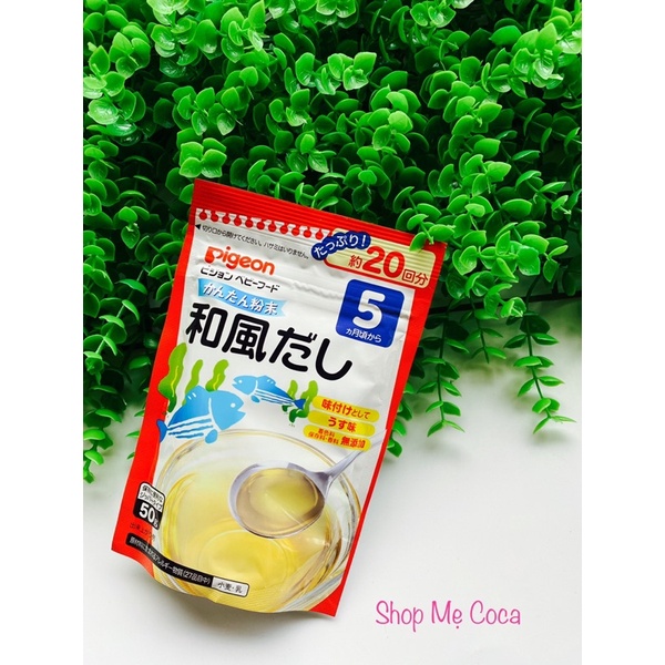 Bột nêm Dashi Pigeon Nhật cho bé 5m+ DATE 2024