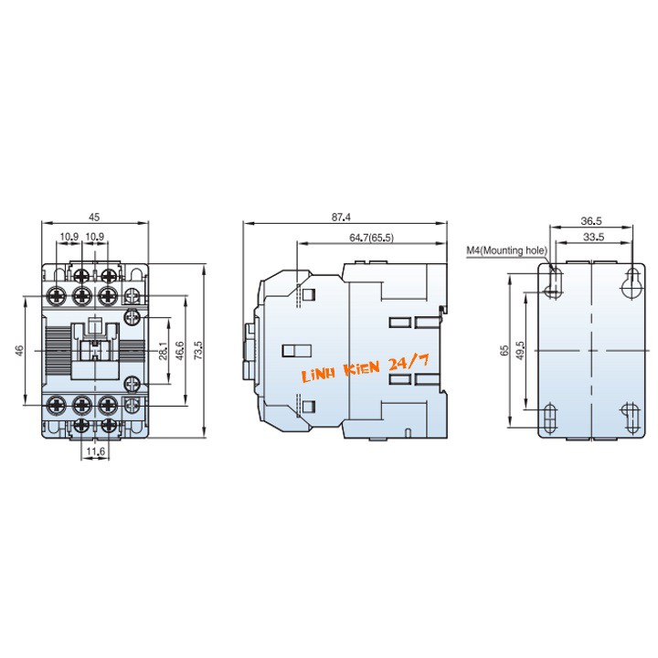 KHỞI ĐỘNG TỪ CONTACTOR LS MC-22B 22A 220V