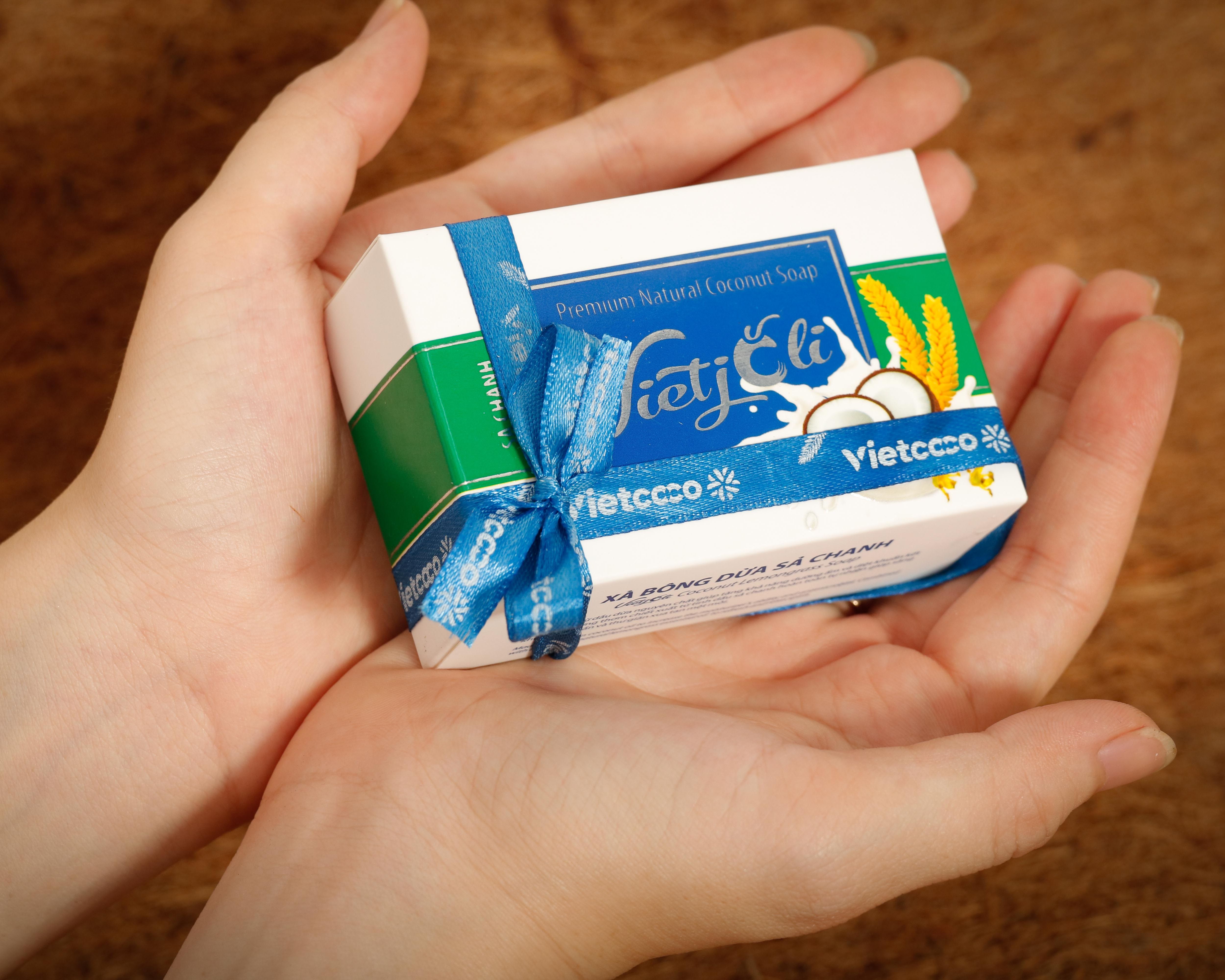 [Hàng tặng không bán] xà bông dừa Vietcoco hương sả chanh 100g