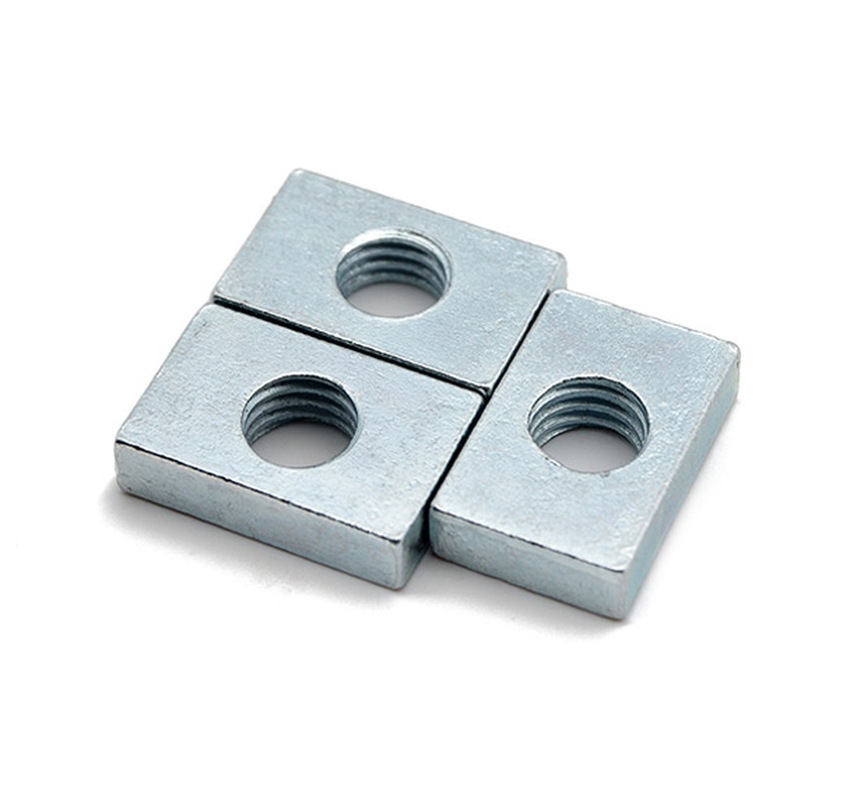 ▽ 100pcs M3 M4 M5 M6 M8 Aluminum Profile Square Nut Rectangular Nuts GB39 Accessory Slider Block Thin Carbon Steel Countersunk Nut