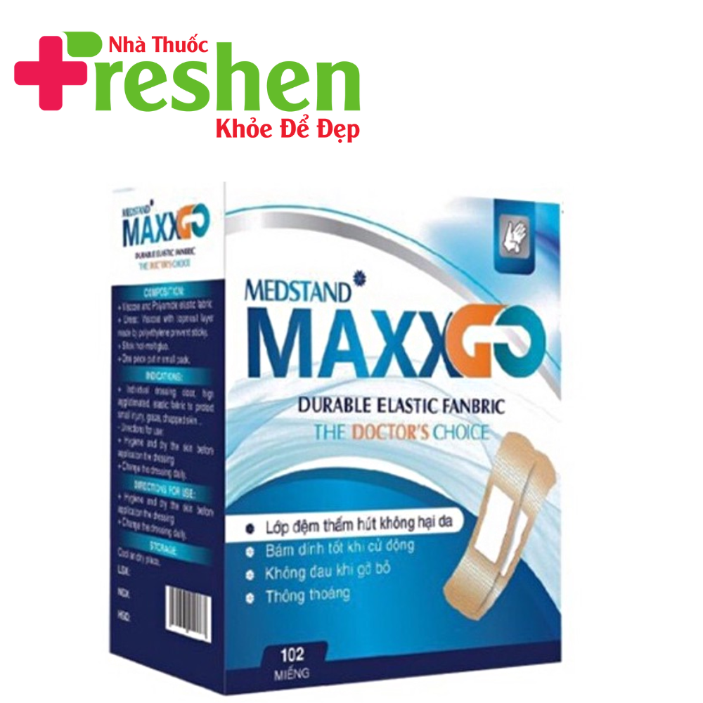Băng cá nhân maxxgo- hộp 100 miếng