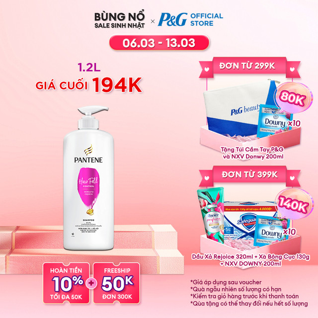 Dầu Gội PANTENE Nhiều Mùi Hương Chai 1200ml