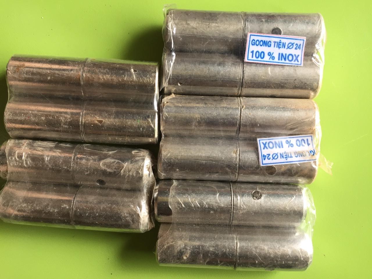 Bộ 10 bản lề cối tiện inox phi 24, bản lề cửa inox chịu lực. bộ 10 bản lề cối tiện chịu lực inox