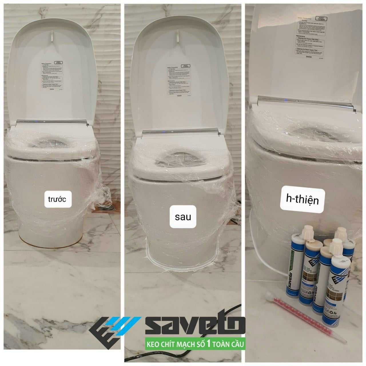 Combo 5 chai keo chà ron SAVETO cao cấp dùng 75m2