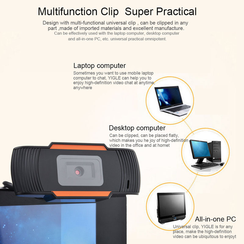 Webcam 1080P High Definition HD Computer USB Web Camera Conference Video Home