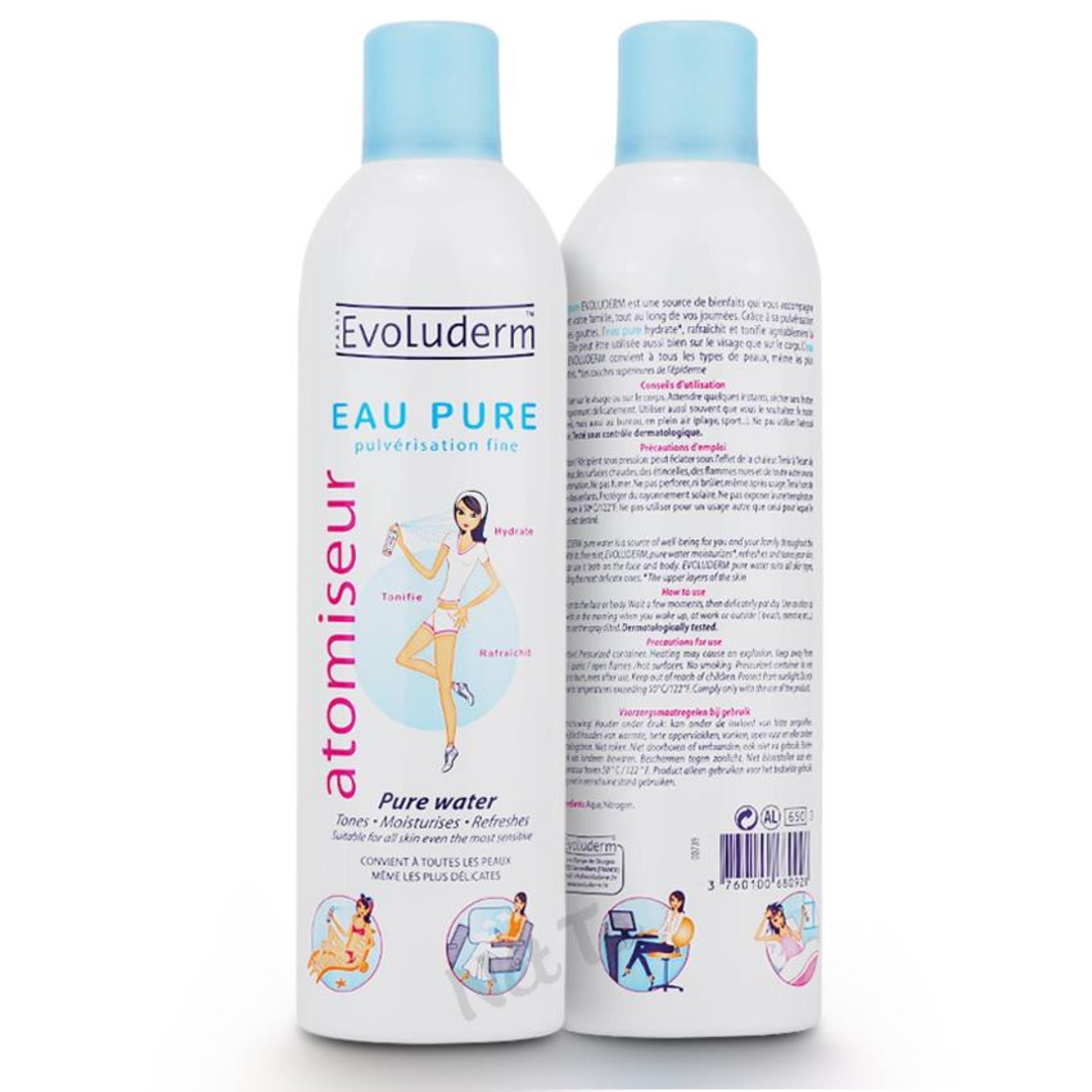 Xịt khoáng evoluderm 400ml - hang chinh hang