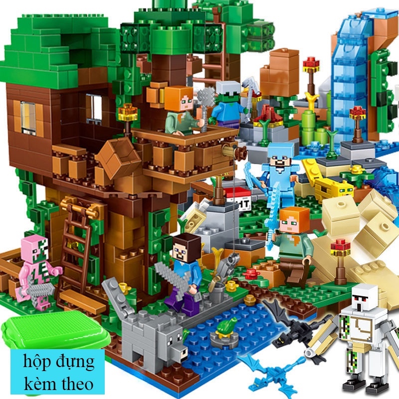 Đồ chơi lắp ráp❖♠¤  [Mã 12LSSALE giảm 100  đơn 50k] Bộ Đồ Chơi Lắp Ráp Lego Minecraft Cho Bé
