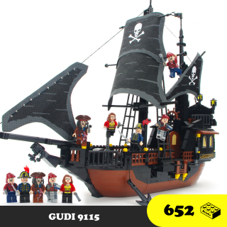 GUDI 9115 - Lego thuyền hải tặc Caribbe Black Pearl - Lego Legend Of Pirates Black Pearl Jack Sparrow thumbnail