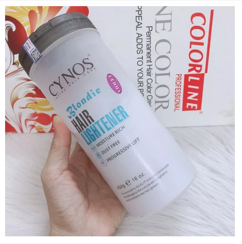 Bột tẩy tóc cynos xanh , bột tẩy không sót da đầu