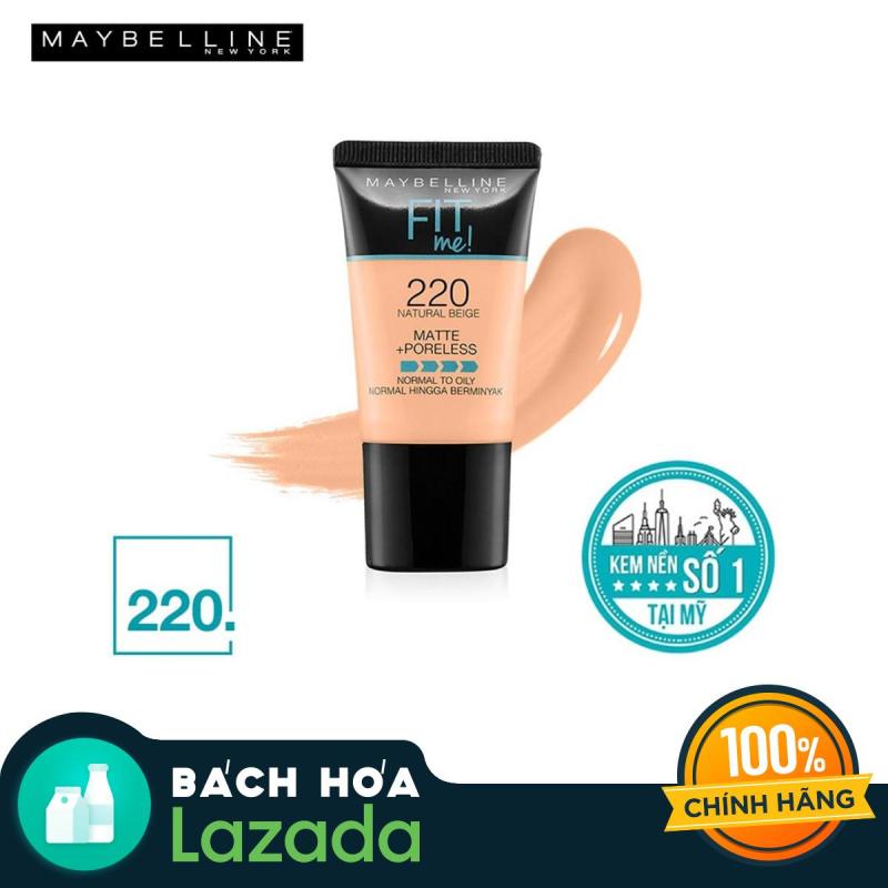 Kem nền mịn lì tự nhiên Maybelline Fit Me Matte Poreless Foundation Tube 18ml