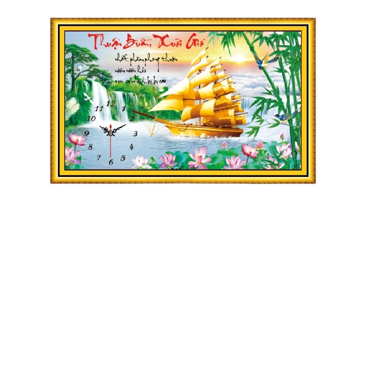 Tranh đính đá Thuận buồm xuôi gió Lv089