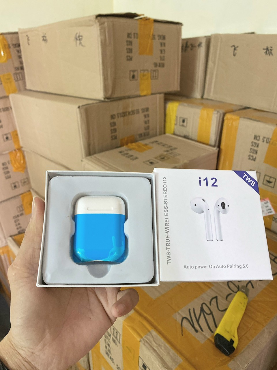 Tai nghe bluetooth i..12 TV1 LTV BOX, tai nghe không dây bluetooth 5.0, tai nghe pin trâu, âm thanh hifi cực hay tương thích với các dòng smart phone