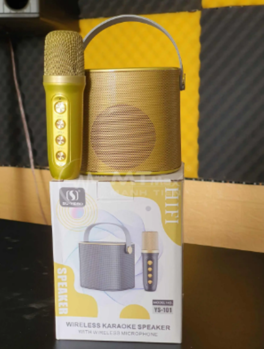 Loa karaoke mini YS 101/102 nghe nhạc bluetooth Kèm Mic