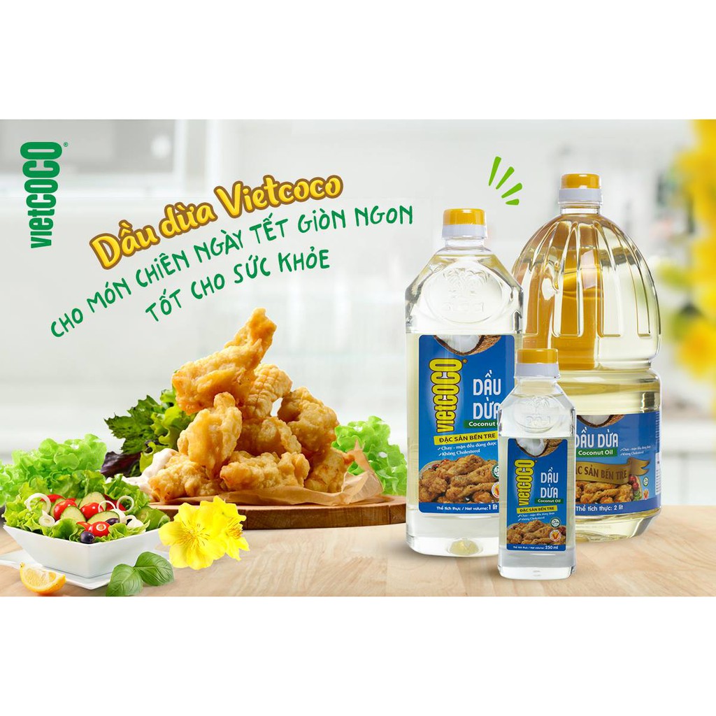 Dầu dừa tinh luyện vietcoco 1L