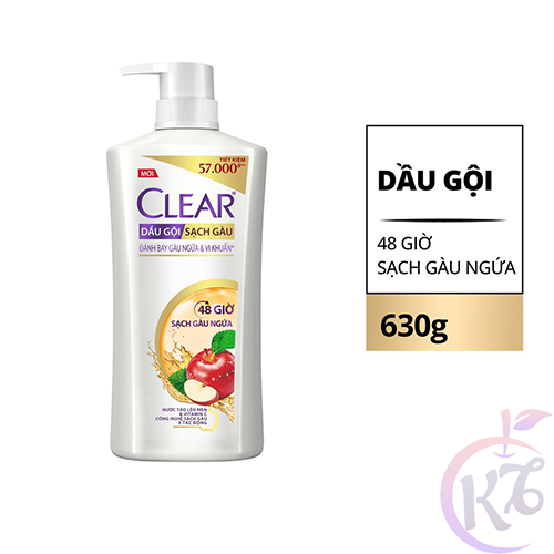 Dầu gội Clear sạch gàu ngứa suốt 48h - dầu gội đầu sạch gàu