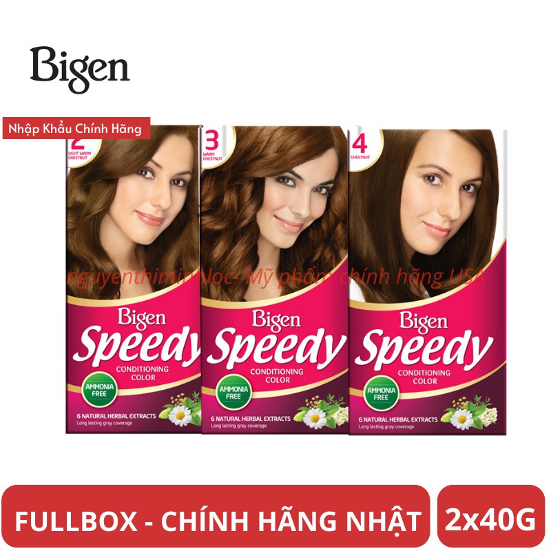 Thuốc nhuộm tóc Bigen Speedy Conditioning Color phủ bạc thảo dược màu tự