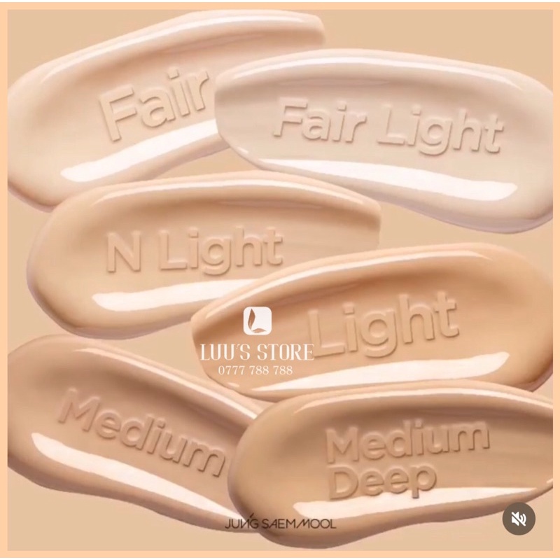 Kem Nền Jung Saem Mool Skin Nuder Foundation