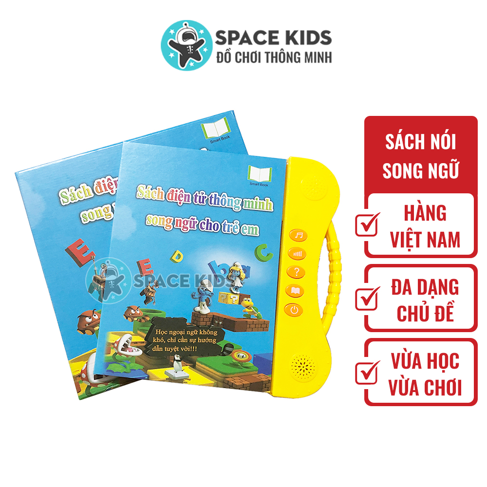Đồ chơi trẻ em Sách nói song ngữ Anh Việt dùng pin nhiều chủ đề cho bé học