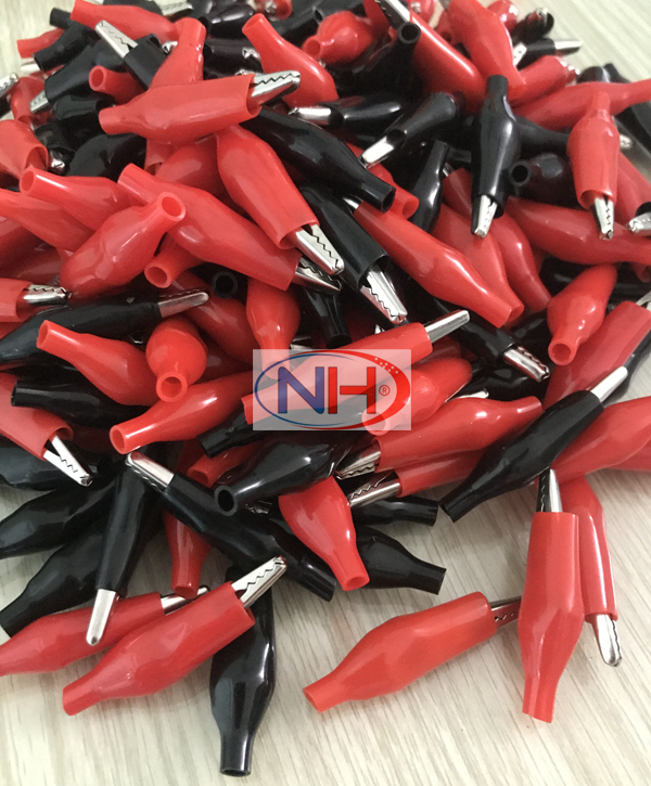 Bộ 5 Cặp Kẹp Cá Sấu mini ( 5 Kẹp Đỏ - 5 Kẹp Đen )