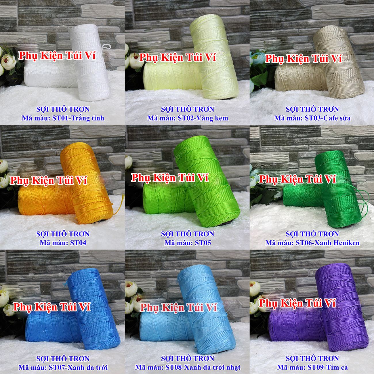 Sợi Thô Trơn Lõi Nặng (25k/cuộn/~200g)